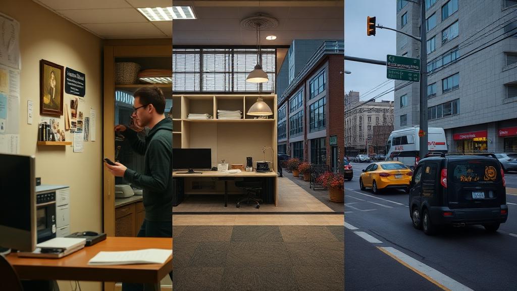 collage of everyday environments with different noise levels