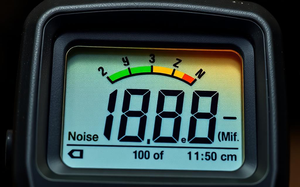 Professional noise level meter display