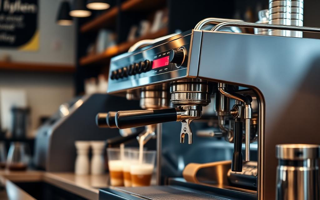 Espresso machine steaming milk