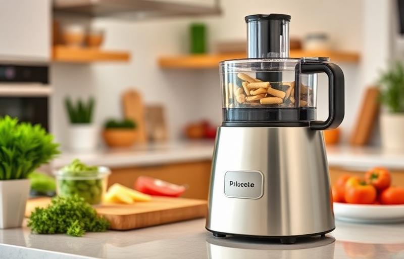Food processor in kitchen