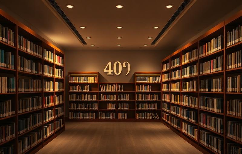 Quiet library representing 40 decibel sound level