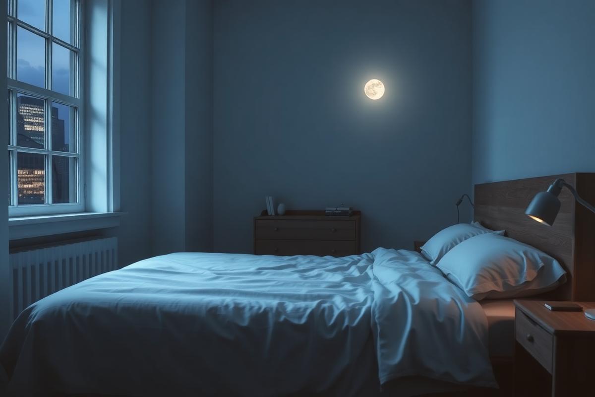 quiet bedroom at night representing 30 decibel sound level