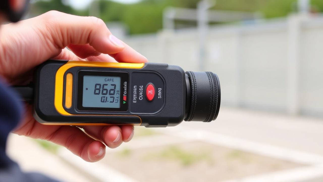 professional sound level meter measuring environmental noise decibels